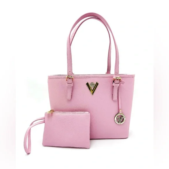 Valentio Orlandi Pink Tote with Wristlet NWT - Picture 1 of 2